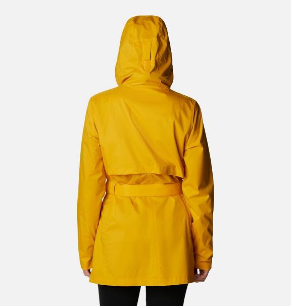 Columbia Pardon My Trench Rain Jacket Yellow For Women's NZ79210 New Zealand